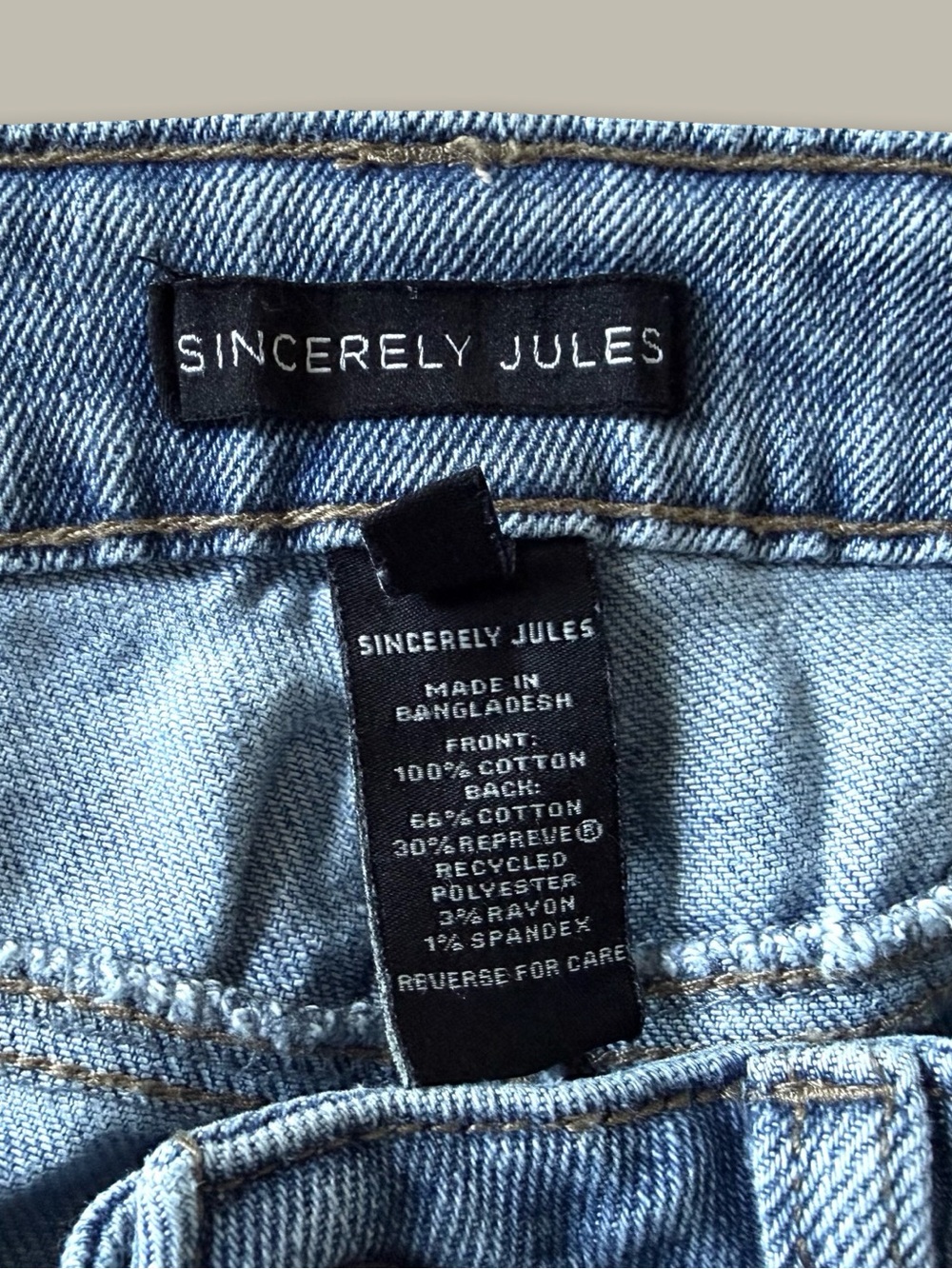 Sincerely Jules High Rise Wide Leg Jeans 9/29 Light Wash Raw Hem Slit Y2K Urban - Picture 7 of 9